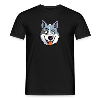 Verpeilter Husky - Männer T-Shirt - Schwarz - Vorne - AI Model Male 178 light (178cm)