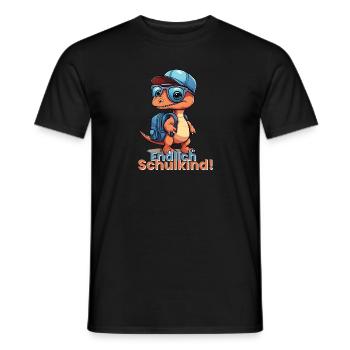 Finally schoolchild school start school start saying - Men's T-Shirt - black - Front - AI Model Male 178 light (178cm)