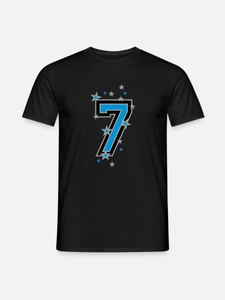 Die Nummer sechs 6 - Männer T-Shirt - Schwarz