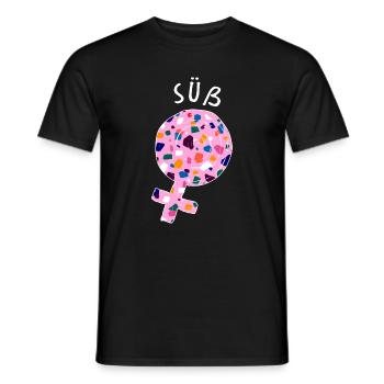 Süß Spruch Süßigkeiten Naschkatzen Nachspeise - Männer T-Shirt - Schwarz - Vorne - AI Model Male 178 light (178cm)