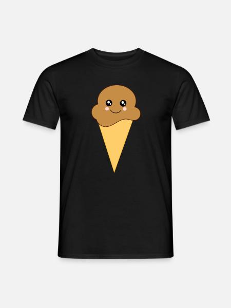 Kawaii Eis Kawaii Schokolade Kawaii Eiscreme - Männer T-Shirt - Schwarz