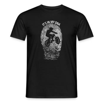 Mountain Bike Fingerprint DNA - Men's T-Shirt - black - Front - AI Model Male 178 light (178cm)