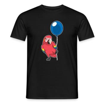 Ballon perroquet - T-shirt homme - noir - Devant - AI Model Male 178 light (178cm)