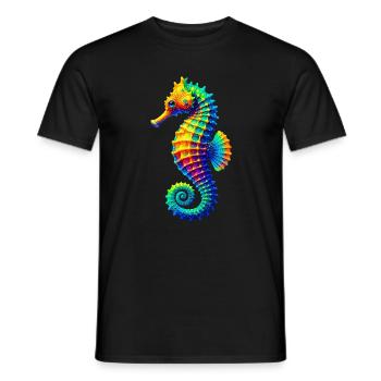 Seahorse - Men's T-Shirt - black - Front - AI Model Male 178 light (178cm)