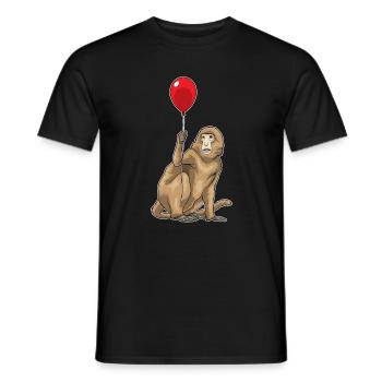 Affe Luftballon - Männer T-Shirt - Schwarz - Vorne - AI Model Male 178 light (178cm)