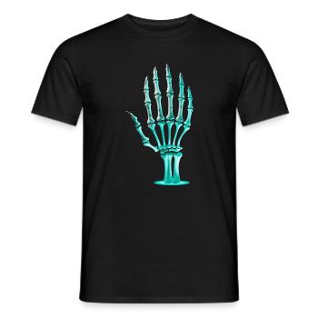 Halloween Skeleton Hand - Men's T-Shirt - black - Front - AI Model Male 178 light (178cm)