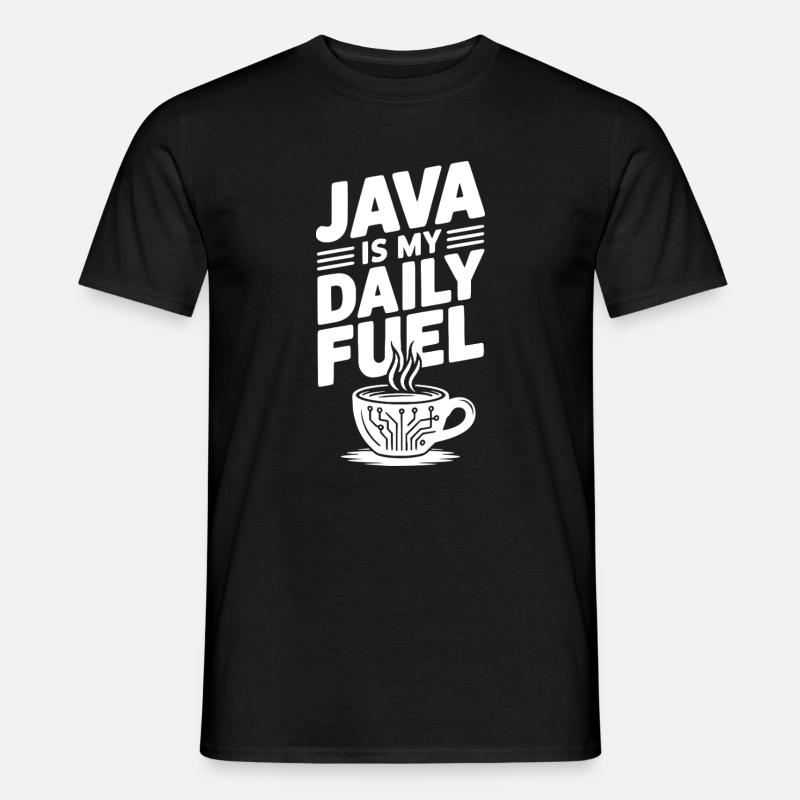 Java est mon carburant quotidien - T-shirt homme - noir