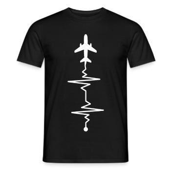 Luftflug Zickzack-Skizze - Männer T-Shirt - Schwarz - Vorne - AI Model Male 178 light (178cm)