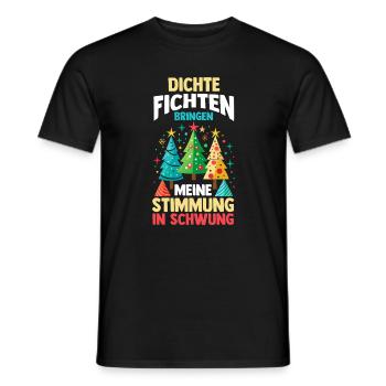 Weihnachtsmann Fichten Weihnachtsbaum Weihnachten - Männer T-Shirt - Schwarz - Vorne - AI Model Male 178 light (178cm)