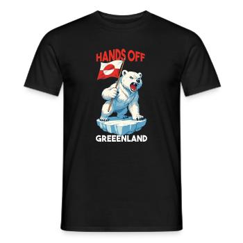 Hands Off Greenland - Männer T-Shirt - Schwarz - Vorne - AI Model Male 178 light (178cm)