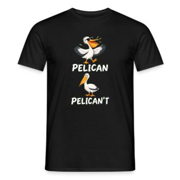 Lustige Pelikan-Vogelliebhaberin – Motivationskunst des Colleges - Männer T-Shirt - Schwarz - Vorne - AI Model Male 178 light (178cm)