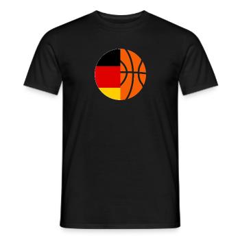 Basketballspieler Deutsche Flagge Basketball - Männer T-Shirt - Schwarz - Vorne - AI Model Male 178 light (178cm)