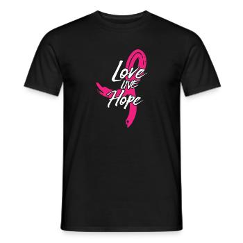 Love Life Hope Cancer Fight - T-shirt homme - noir - Devant - AI Model Male 178 light (178cm)