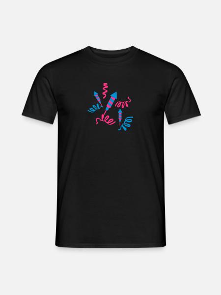 Feuerwerk Party - Männer T-Shirt - Schwarz