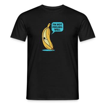 Je ne me pèle pas bien | Banane, des images amusantes - T-shirt homme - noir - Devant - AI Model Male 178 light (178cm)