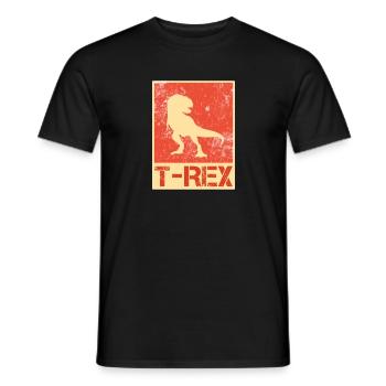 Cadeau rétro de dinosaure T-Rex - T-shirt homme - noir - Devant - AI Model Male 178 light (178cm)