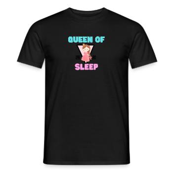 Queen of Sleep - Männer T-Shirt - Schwarz - Vorne - AI Model Male 178 light (178cm)