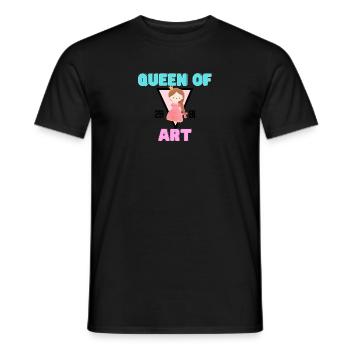 Queen of Art - Männer T-Shirt - Schwarz - Vorne - AI Model Male 178 light (178cm)