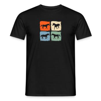 Monter à cheval - T-shirt homme - noir - Devant - AI Model Male 178 light (178cm)
