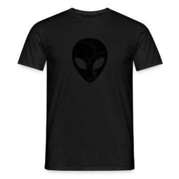 Alien, Kopf, Emoji, Grunge Style - Männer T-Shirt - Schwarz - Vorne - AI Model Male 178 light (178cm)