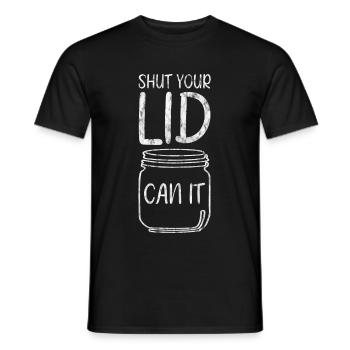 Fermez votre couvercle et pouvez-vous 3 - T-shirt homme - noir - Devant - AI Model Male 178 light (178cm)
