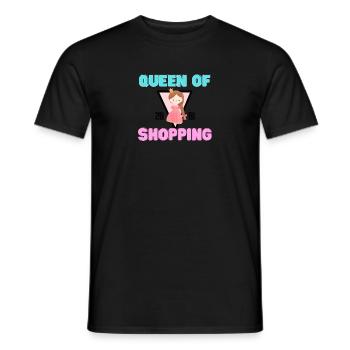 Queen of Shopping - Männer T-Shirt - Schwarz - Vorne - AI Model Male 178 light (178cm)