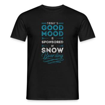 Snowboard Holiday Hobby - Men's T-Shirt - black - Front - AI Model Male 178 light (178cm)