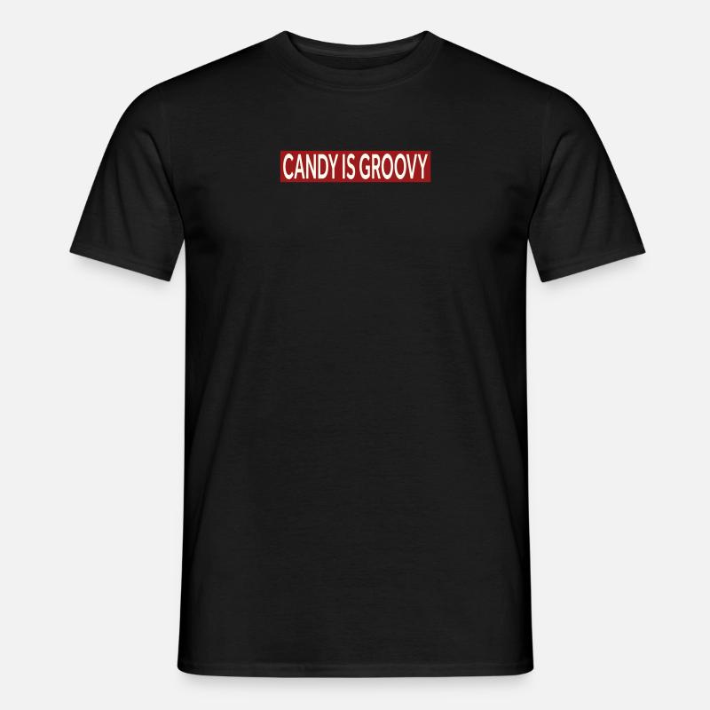 CANDY IS GROOVY - Männer T-Shirt - Schwarz