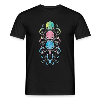 Oktopus - Männer T-Shirt - Schwarz - Vorne - AI Model Male 178 light (178cm)