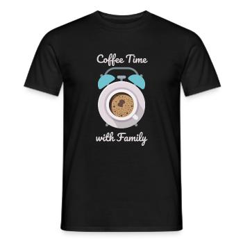 Coffee Time with Family - Men's T-Shirt - black - Front - AI Model Male 178 light (178cm)