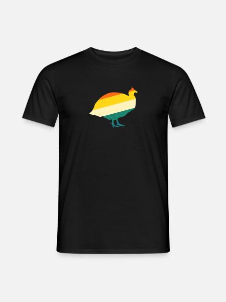 Hühner Hahn Perlhuhn - Männer T-Shirt - Schwarz