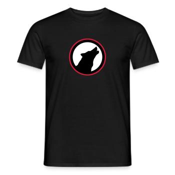 Howling Wolf - Men's T-Shirt - black - Front - AI Model Male 178 light (178cm)