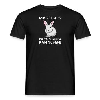 Mir Reicht's Ich Geh Zu Meinem Kaninchen Hase - Männer T-Shirt - Schwarz - Vorne - AI Model Male 178 light (178cm)