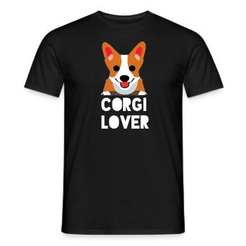 Corgi Lover, Corgi Dog Quote - Men's T-Shirt - black - Front - AI Model Male 178 light (178cm)