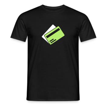 Carte de crédit - T-shirt homme - noir - Devant - AI Model Male 178 light (178cm)