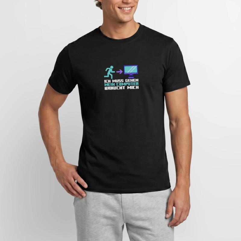 Computer Zocker Programmierer Administrator Gamer Männer T-Shirt