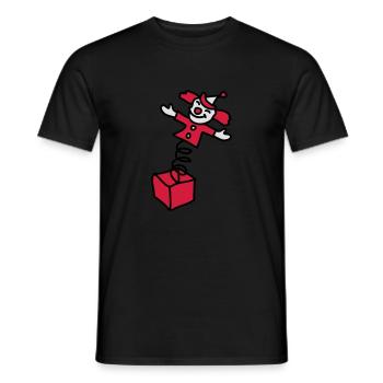 clown_aus_der_kiste_3c - T-shirt homme - noir - Devant - AI Model Male 178 light (178cm)