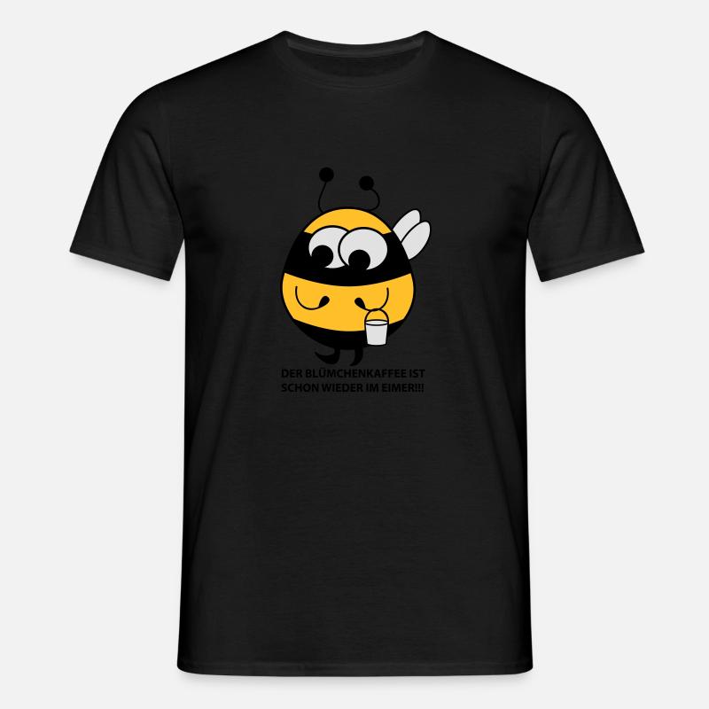 Biene mit Eimer - Männer T-Shirt - Schwarz