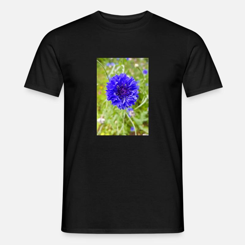 bluebottle also cornflower Kornblume Zyane - Männer T-Shirt - Schwarz