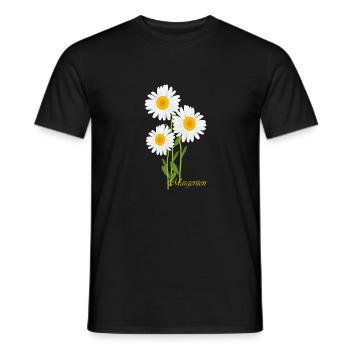 Margeriten, Blumen - Männer T-Shirt - Schwarz - Vorne - AI Model Male 178 light (178cm)