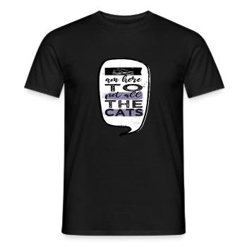 avacato pet cat pet present idea avogato guenon - Men's T-Shirt - black - Front - AI Model Male 178 light (178cm)