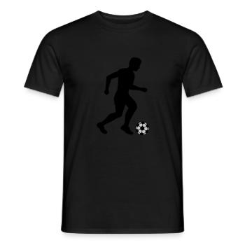 Silhouette Fußballer Sport Design - Männer T-Shirt - Schwarz - Vorne - AI Model Male 178 light (178cm)