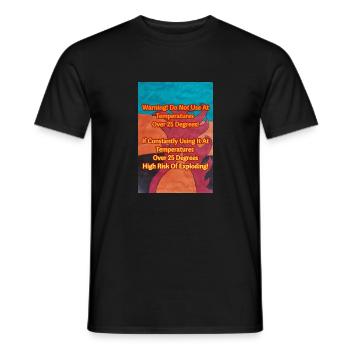 Do Not use at temperatures over 25 degrees. - Männer T-Shirt - Schwarz - Vorne - AI Model Male 178 light (178cm)