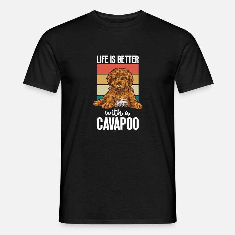 Cavapoo Cavoodle Capoodle Dog - Men's T-shirt - black