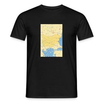 Bulgaria Map - Men's T-Shirt - black - Front - AI Model Male 178 light (178cm)