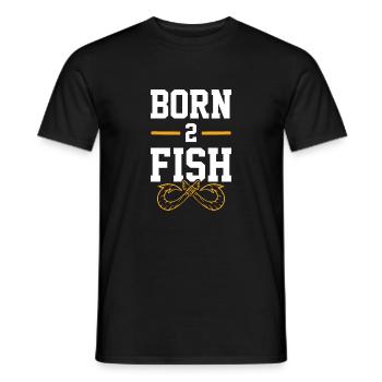 Born to fish - Men's T-Shirt - black - Front - AI Model Male 178 light (178cm)