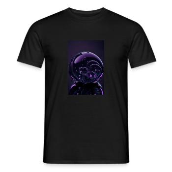Bulles dans une bulle magenta 2 - T-shirt homme - noir - Devant - AI Model Male 178 light (178cm)