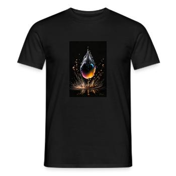 Tropfen plasma 3 - Männer T-Shirt - Schwarz - Vorne - AI Model Male 178 light (178cm)