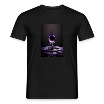 Gouttes violettes 3 - T-shirt homme - noir - Devant - AI Model Male 178 light (178cm)