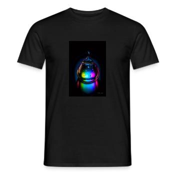 Tropfen neon 5 - Männer T-Shirt - Schwarz - Vorne - AI Model Male 178 light (178cm)